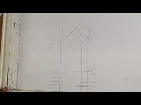 Oblique intersection between cone and cylinder development