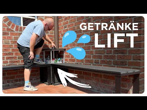A garden bench with a drinks lift – you need one for this summer! ☀️