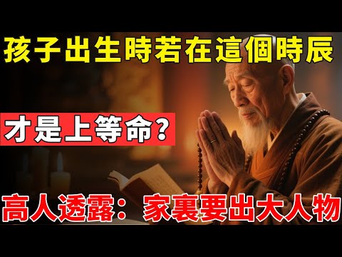 孩子出生時若在這個時辰，才是上等命？高人透露：家裏要出大人物#佛光心境#佛陀#佛學#佛教#禪修#佛法智慧#佛教故事#佛教文化