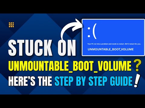How To Fix Unmountable Boot Volume Error In Windows ?
