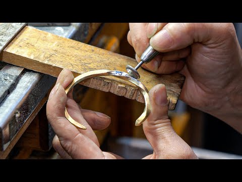 30-Years Career!! Satisfying Process of Making Handmade Twisted Metal Bracelet