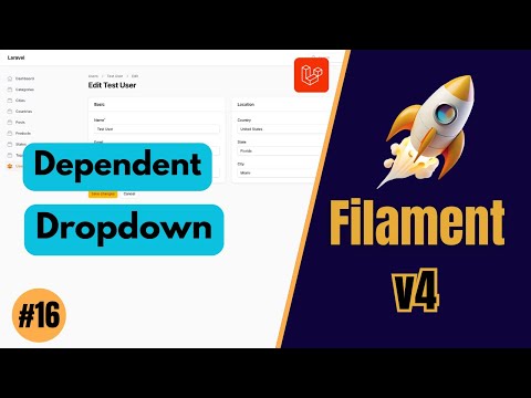 Dependent Dropdown (Dependent Select Options) - FilamentPHP v4 (Ep 16)
