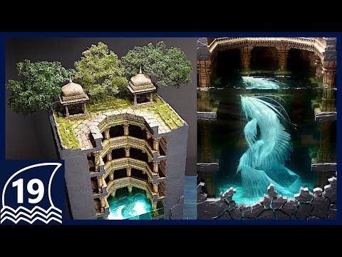 Diorama of "The Well that Never Runs Dry and the Guardian"