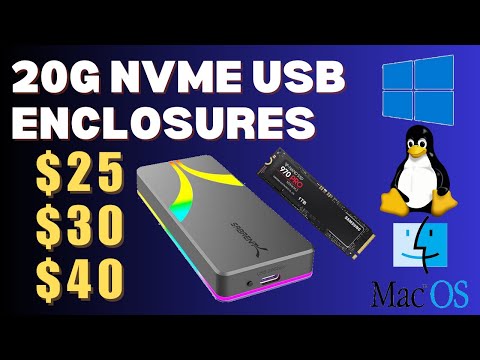 20G NVME USB ENCLOSURES!!  3 Tested Price and Performance!!