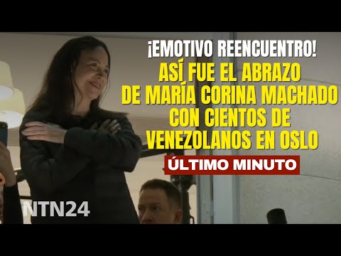 ÚLTIMO MINUTO: Así fue el emotivo abrazo de María Corina Machado con cientos de venezolanos en Oslo