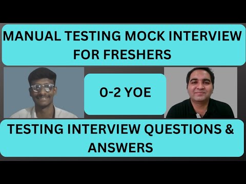 Manual Testing Interview For Freshers| Testing Interview Questions