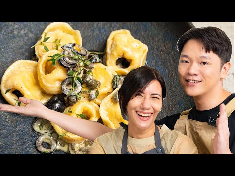 義大利特輯！專pro義大利烹飪老師 Pepe來啦｜手工義大利麵｜鮭魚帽子乳酪餃 Cappellacci｜擀麵棍開工啦