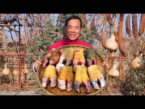 MOST Chewy Dish of 8 Ox Knuckles! Stewed and Fried into Spiced Salty Flavour! | Uncle Rural Gourmet