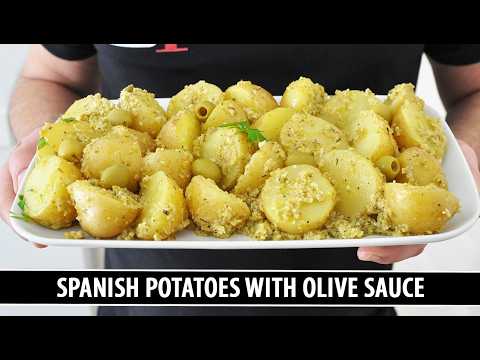 Spanish Potatoes with Olive Sauce | One of Spain's BEST-KEPT Secrets