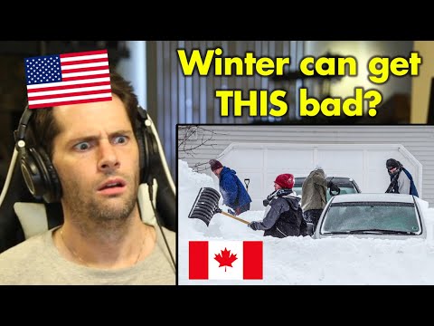American Reacts to EXTREME Canadian Winter