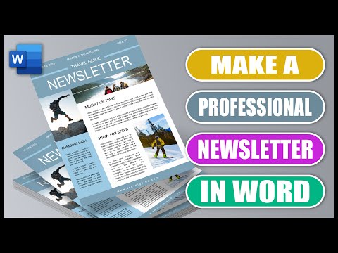 Create a NEWSLETTER in MS Word | HELPFUL TECHNIQUES