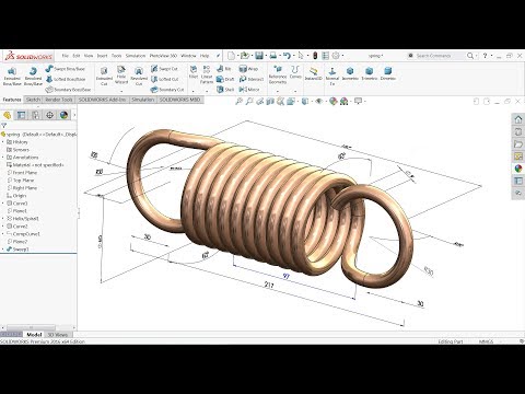 Solidworks tutorial Spring
