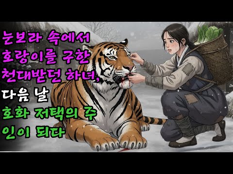멸시받던 하녀, 눈보라 속 호랑이를 구한 뒤 하루아침에 호화 저택의 주인이 되다 #야담#민담#전설#설화