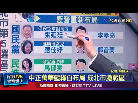 中正萬華藍綠白布局 成北市激戰區