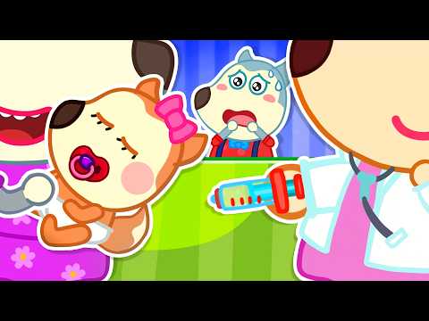 Time to Get a Shot! Baby, Don't be Afraid of the Doctor 😷 | Wolfy - Baby Cartoons