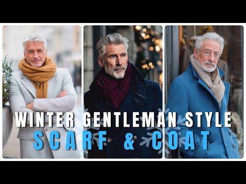 Winter Gentleman Style 20 Scarf & Coat Combinations for Older Men - men's fashion