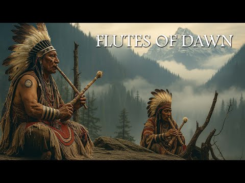 Flutes of Dawn | Native American Melodies Amid Swirling Fog | Relaxation and Inner Peace