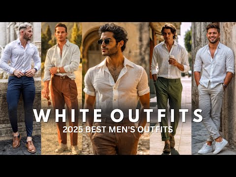 Most Stylish White Shirt Outfits For Men | Formal Outfits For Men 2025 | White Shirt Fashion
