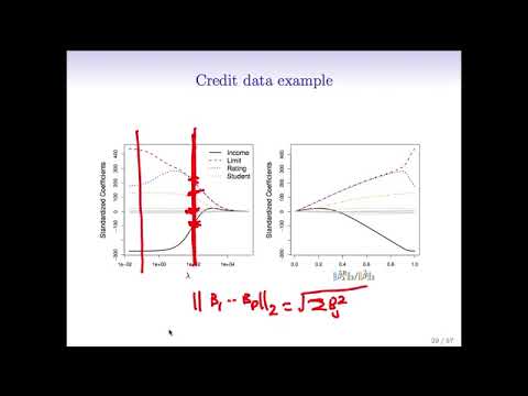 Statistical Learning: 6.6 Shrinkage methods and ridge regression