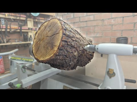 A CRACKING OAK experiment - Woodturning project