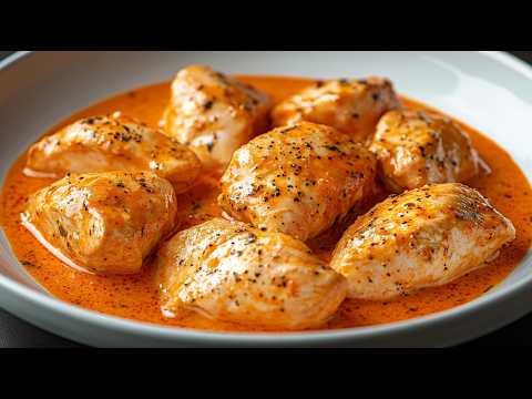 ❗️This chicken in tomato creamy sauce recipe is so delicious! I make it over and over again!