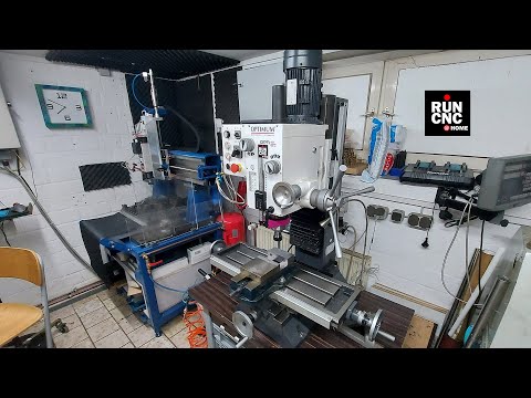 How to tram a benchtop mill (Optimum MB4) with epoxy