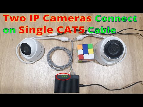 2 IP CAMERAS connect on SINGLE cable (CAT5E, CAT6)
