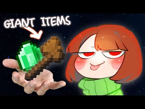 Minecraft But ITEMS are MASSIVE