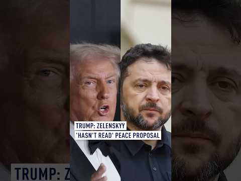 Trump: Zelenskyy 'hasn't read' peace proposal