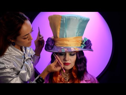 ASMR Mad Hatter Original Perfectionist Styling Halloween Special: Makeup, Wig, Clothes & Hat Fitting