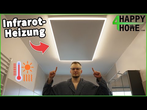 Badezimmerlampe gegen Heizung getauscht ☀️Decken Infrarotheizung: Heidenfeld HF-HP 500 im Test