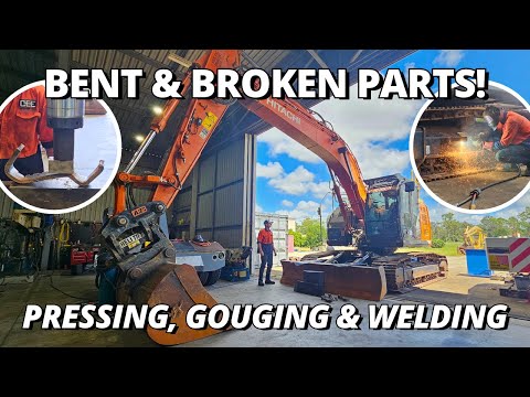 The SHOCKING State of This Rental Excavator! 😩| Repair BENT and BROKEN Parts 🛠
