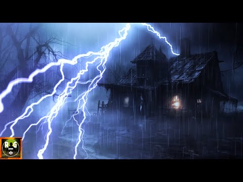 Heavy Thunderstorm Sounds with Pouring Rain, Lightning Strikes and Mighty Thunder for Sleeping