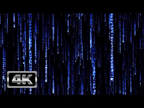 Dark Blue Matrix Code Rain 3D - 1 Hour Matrix Theme TV Screensaver and 4K Live Wallpaper