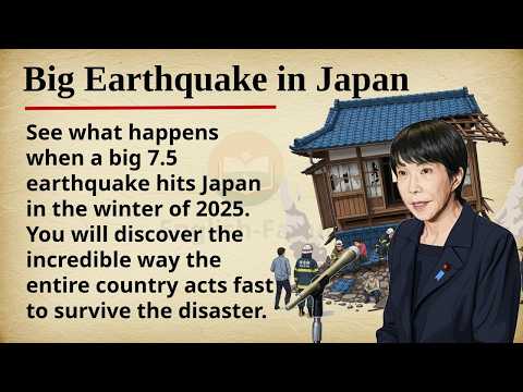 Earthquake in Japan || 🇯🇵🌍 Learn English Through Story Level 2 || Graded Reader 🎧