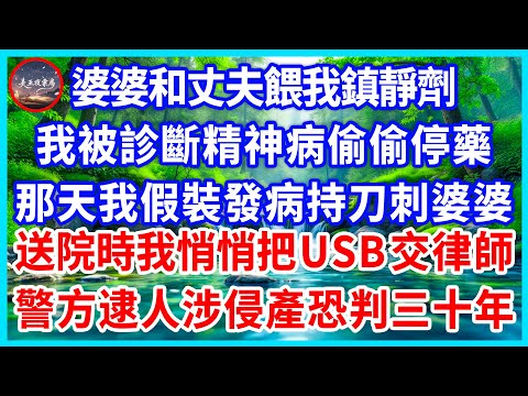 婆婆和丈夫餵我鎮靜劑，我被診斷精神病偷偷停藥，那天我假裝發病持刀刺婆婆，送院時我悄悄把 USB 交律師， 警方逮人涉侵產恐判三十年！#為人處世 #生活經驗 #情感故事 #故事 #小說 #戀愛 #情感
