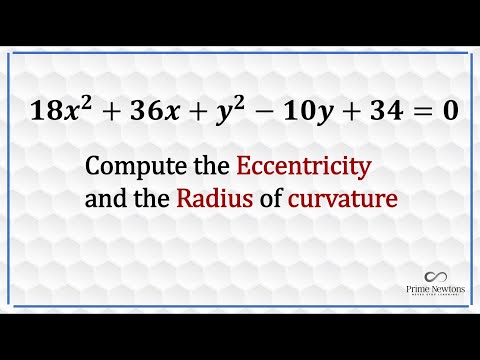 Eccentricity and Radius of Curvature of an Ellipse