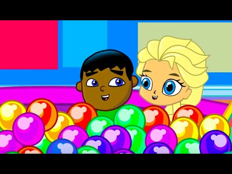 LOS SUPERHÉROES BEBÉ EN LA PISCINA DE BOLASDibujos Animados para niños y bebés!!! 💚 dibusYmas