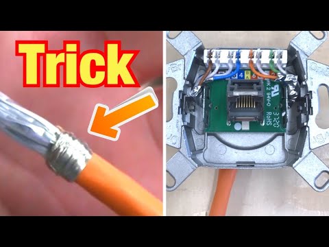 Neatly wiring a network socket | With my tricks, anyone can do it | Proofwood