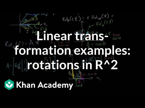 Linear transformation examples: Rotations in R2 | Linear Algebra | Khan Academy