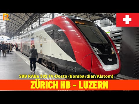 Cab Ride Zürich HB→ Luzern via Thalwil (Switzerland, October 2025) driver's view 4K