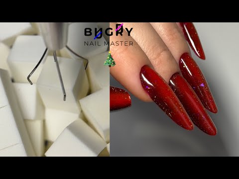 New Year's Fire Manicure / Gradient with a Sponge is Faster Than a Flower Bed Layer / Tatyana Bugriy