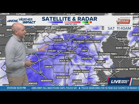 12 p.m. Brad Panovich snow update: How much snow will Charlotte get?