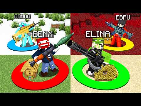 EINGESPERRT in einem WAFFEN KREIS in Minecraft