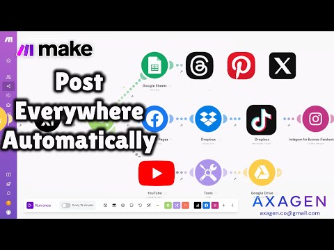 Full Social Media Automation 2025 | Instagram, YouTube, TikTok, X, Threads, Pinterest with Make.com