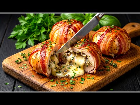 👉 „20 Minuten! Solche Hähnchenröllchen habt ihr noch nie gegessen 😋🍗🧀“