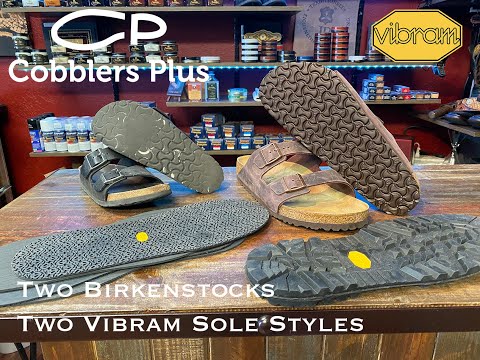 Birkenstock Arizona resole with Vibram Skull and Vibram Sierra