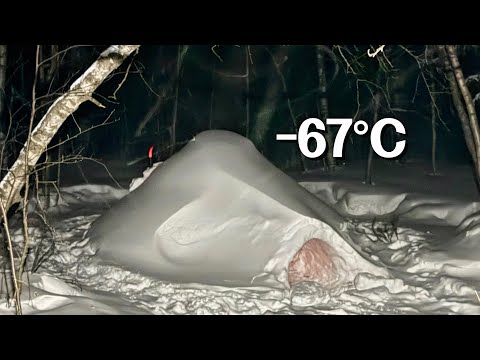 Surviving 2 Days in a -67°C Blizzard Inside an Igloo | Off Grid Life in Deep Snow