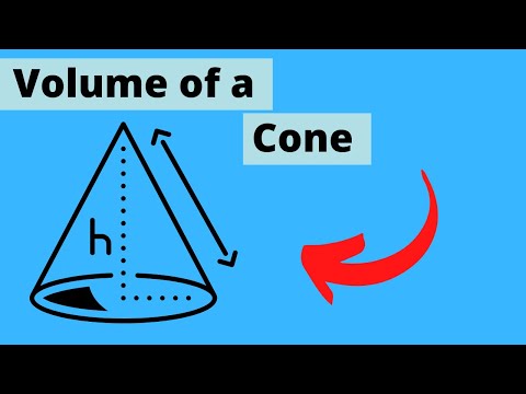 How to find the VOLUME OF A CONE