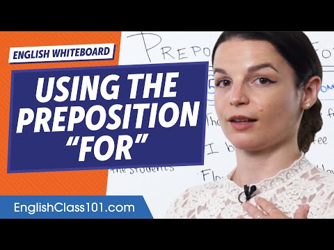 8 Ways to Use the Preposition "For" | Learn English Grammar for Beginners